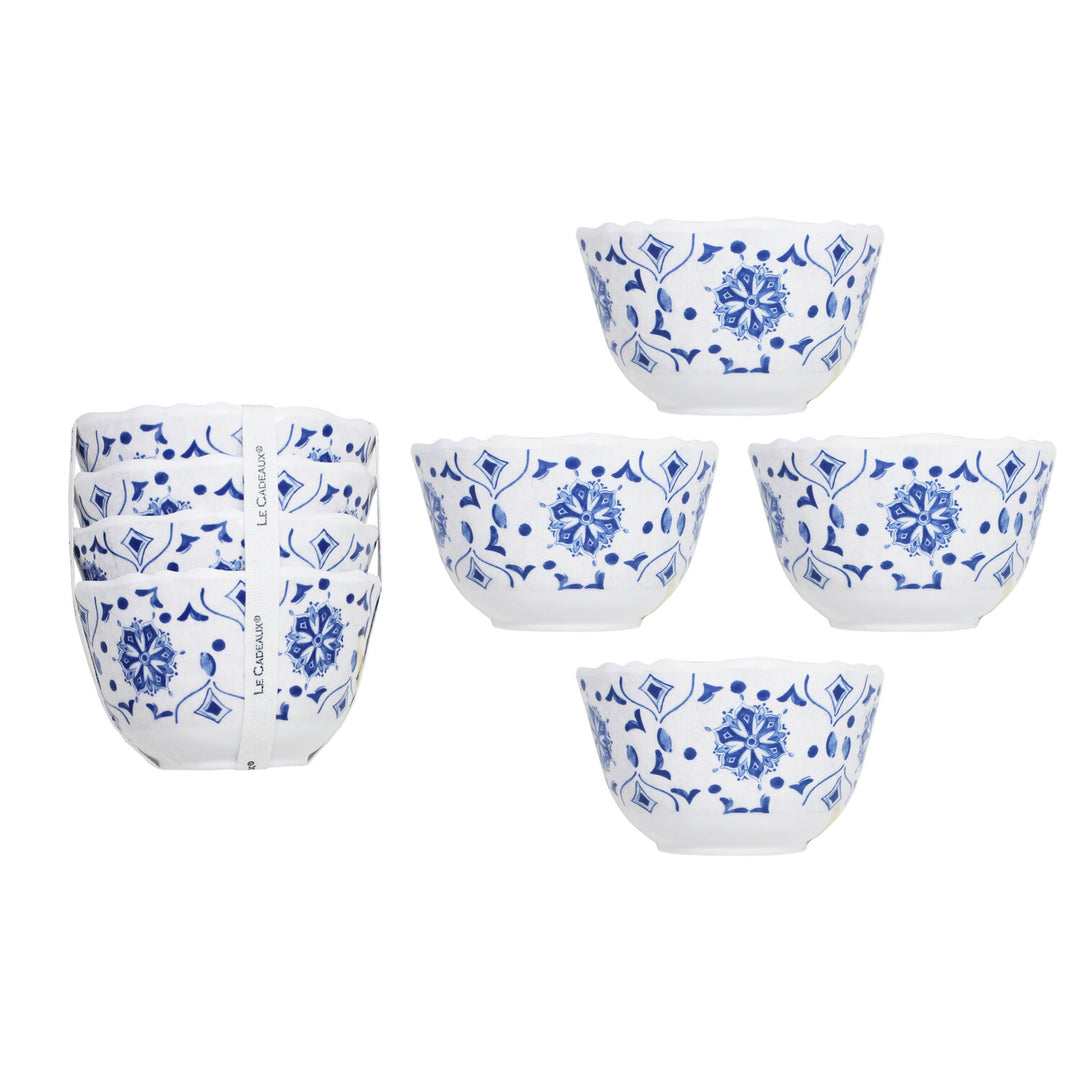 Moroccan Blue Set of 4 Bowls