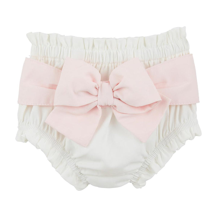 White Bow Diaper Cover