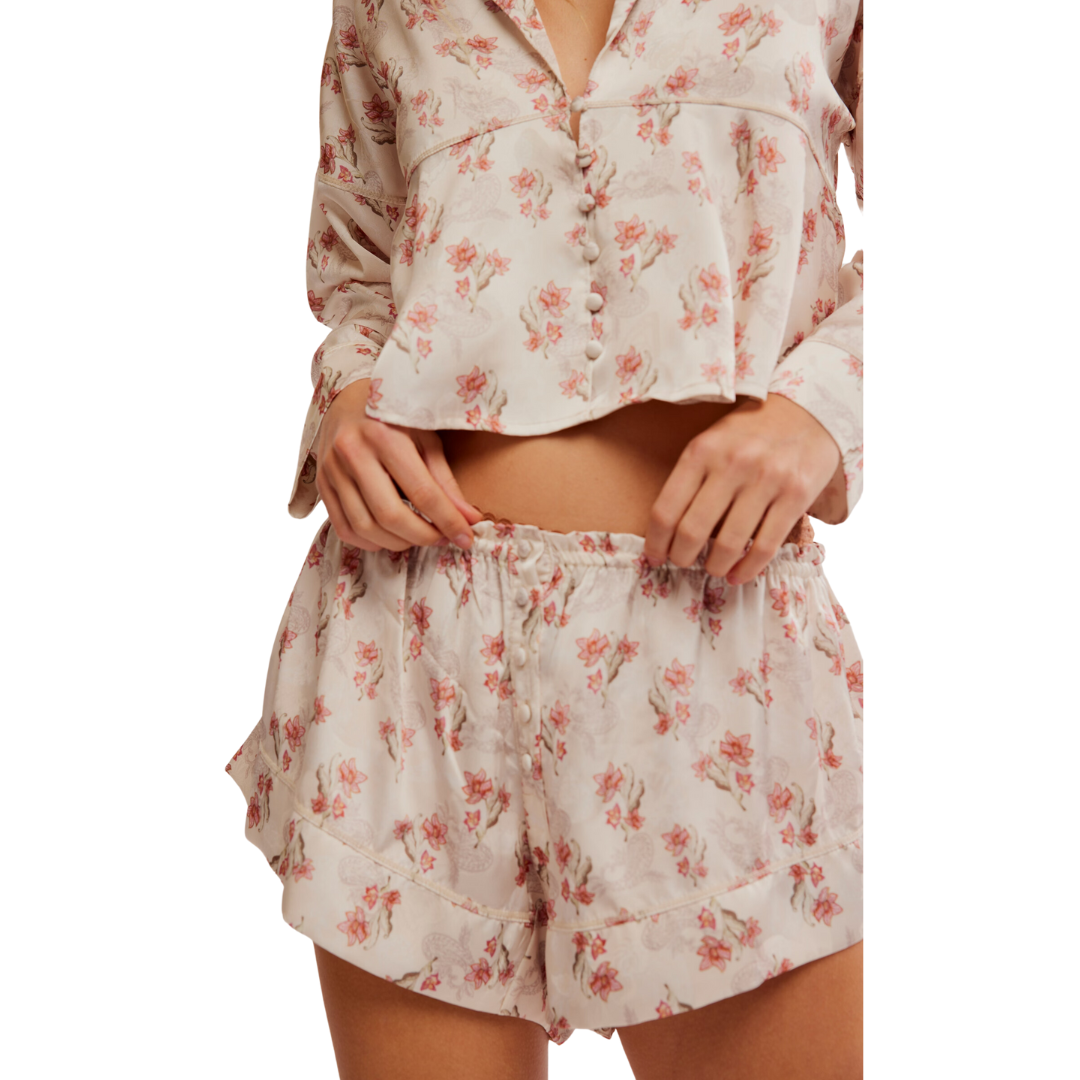 Beauty Sleep Pajama Set in Ivory Combo