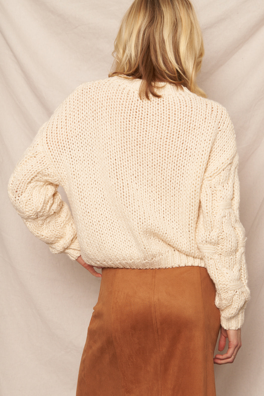 Ivory Cable Knit Sweater