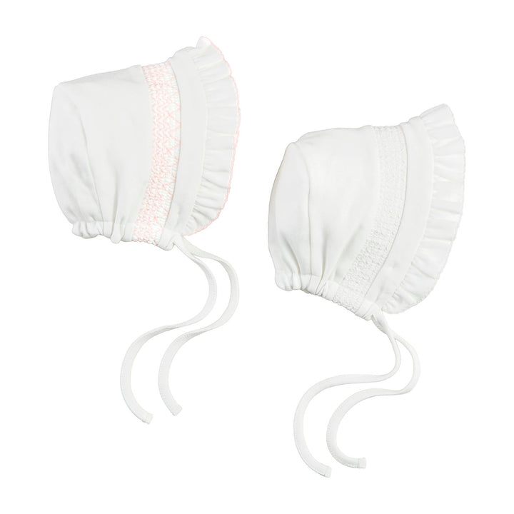 Ivory Smocked Bonnet