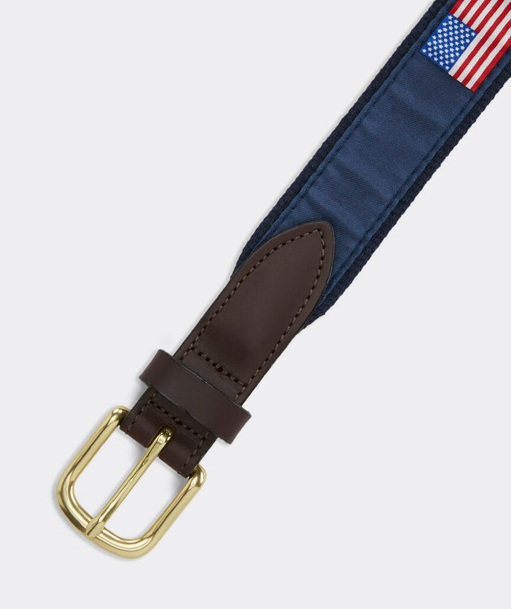 American Flag Canvas Club Belt