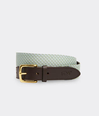 Leather Vineyard Whale Club Belt in Greenwich Green