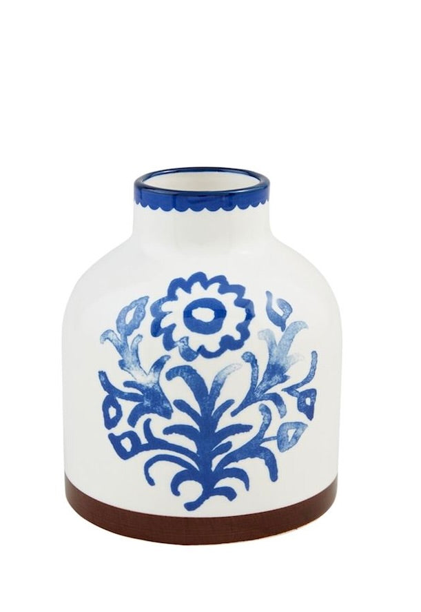 Blue Floral Vase