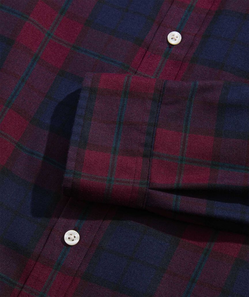 On-The-Go Brushed Twill Shirt in Crimson PLD