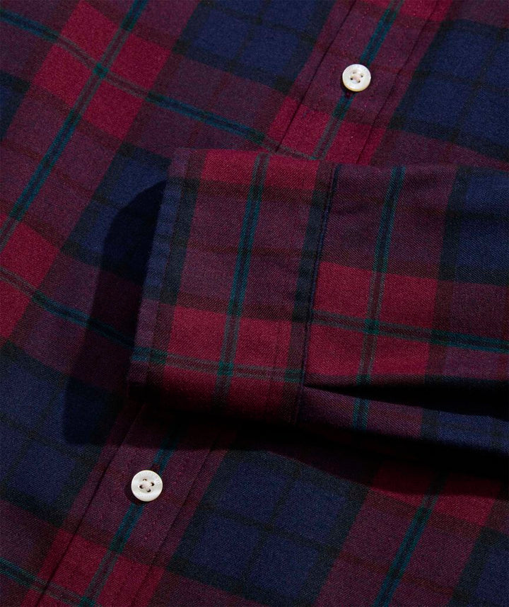 On-The-Go Brushed Twill Shirt in Crimson PLD