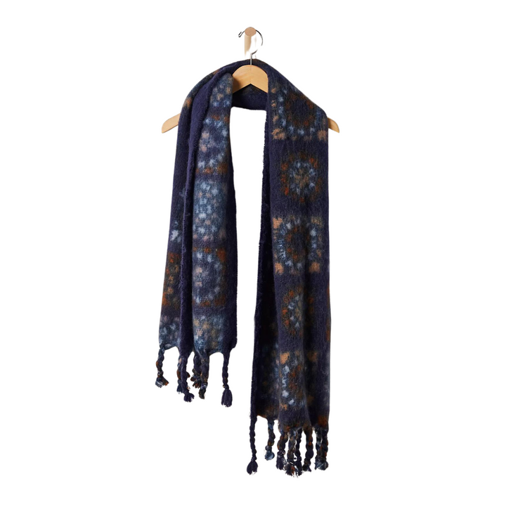 Kaleidiscope Blanket Scarf in Midnight