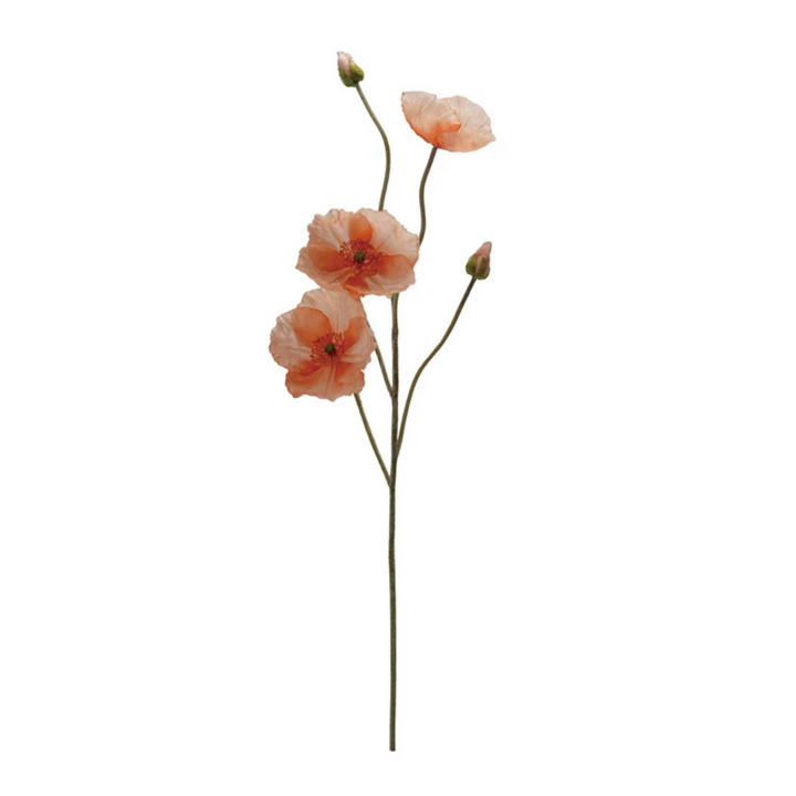 Faux Poppy Flower Pick