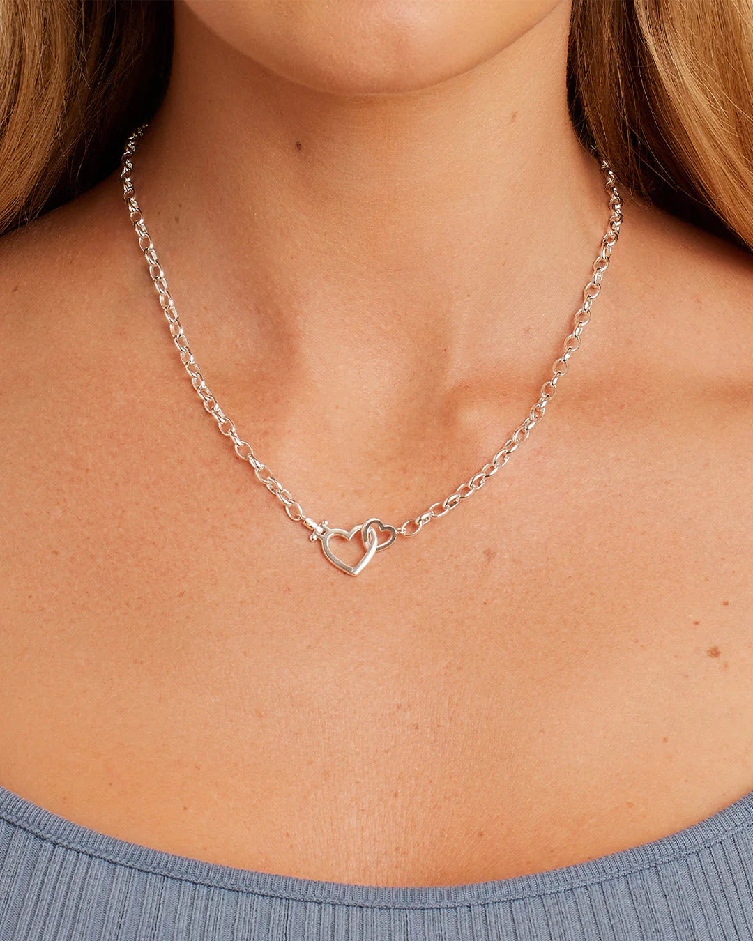 Parker Silver Heart Necklace