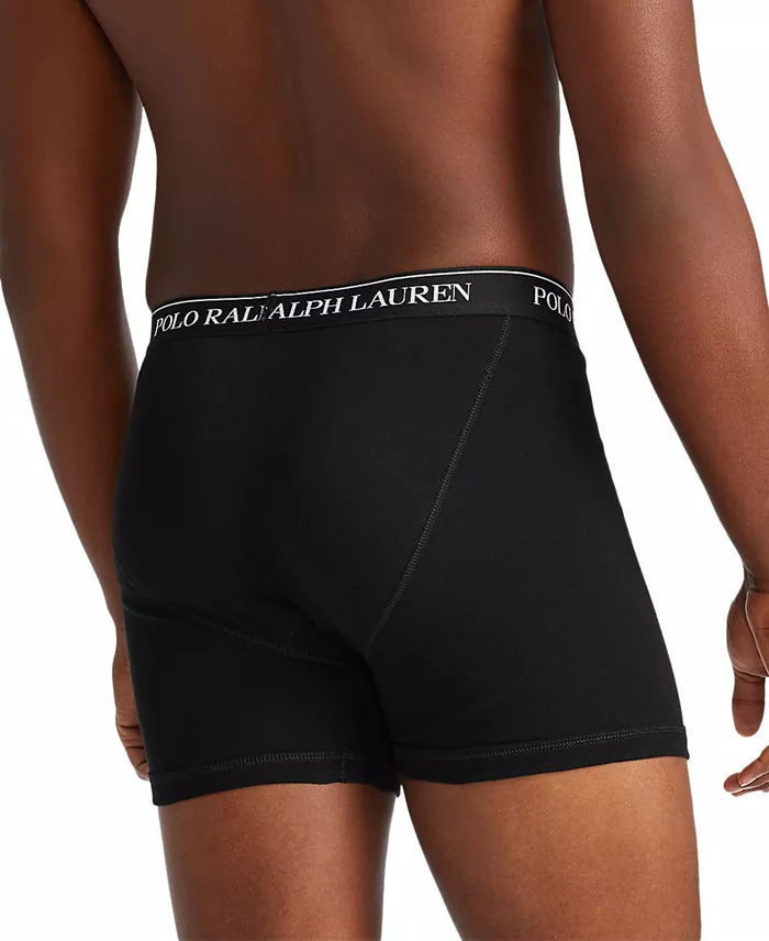 3 Pack Cotton Boxer Briefs in Black