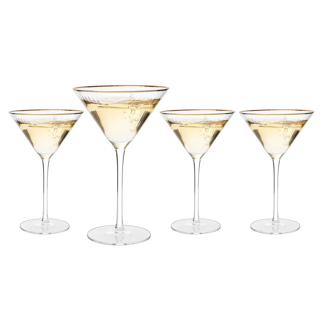 Gold Rim Martini Glass