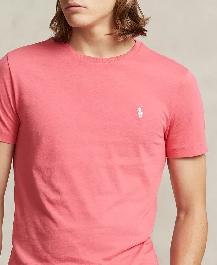 Classic Short Sleeve Crewneck T-Shirt in Pale Red