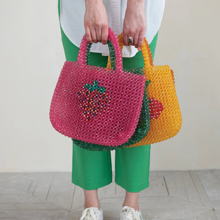 Beaded Handbag With Image