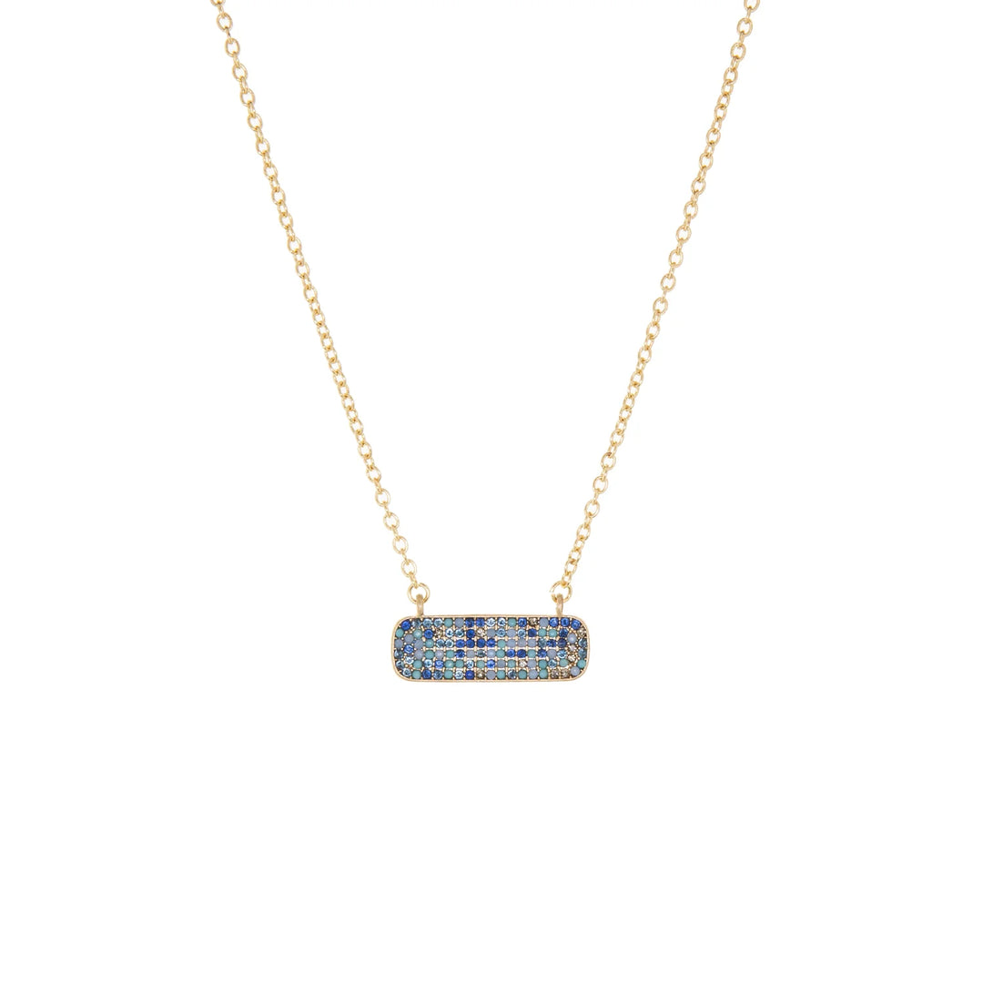 Crystal Rectangle Chain Necklace