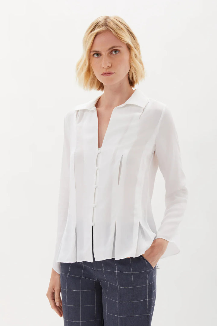 Swinton Box Pleat Blouse