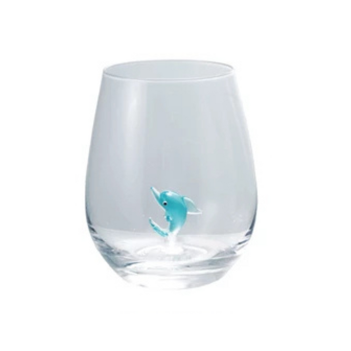 Wine Glass with Sea Figure