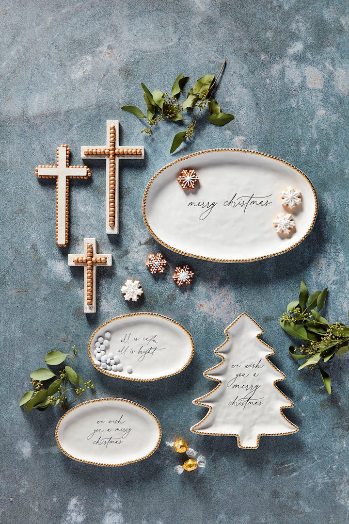 "Merry Christmas" Bead Platter