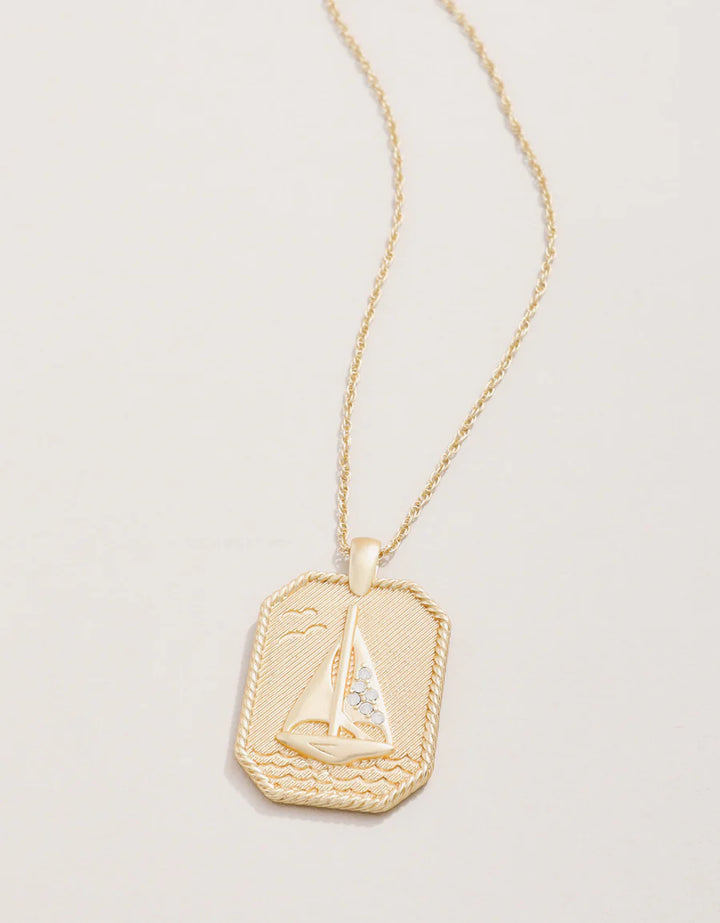 White Set Sail Necklace