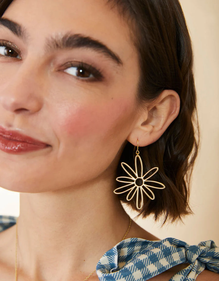 Gold Happy Daisy Earrings