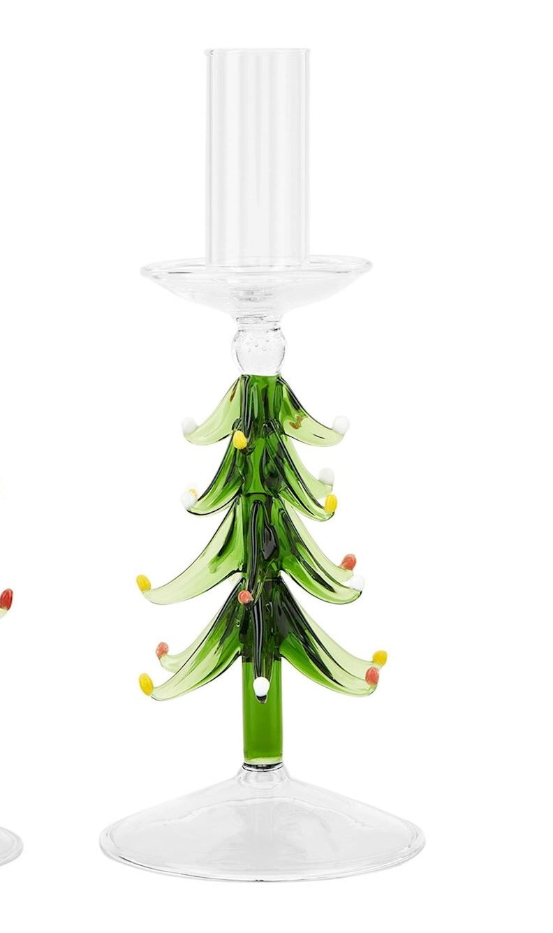 Glass Tree Taper Holder