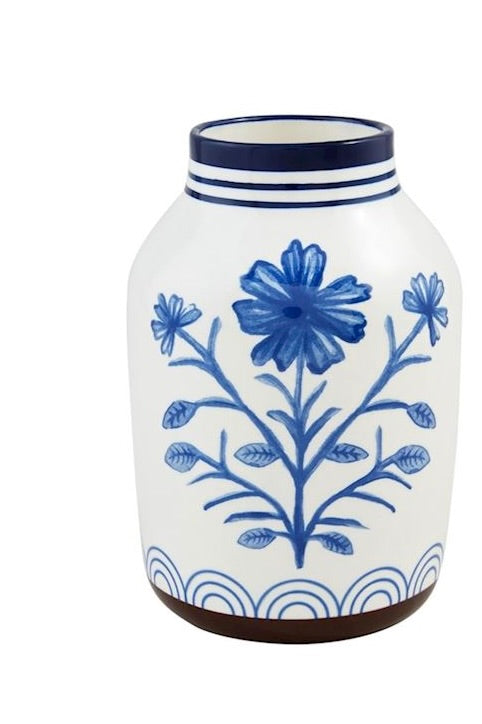 Blue Floral Vase