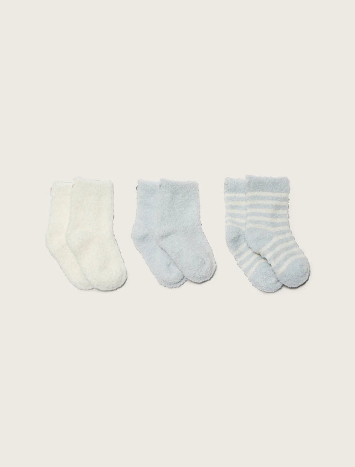 CozyChic Infant Socks 3-Pack in Blue