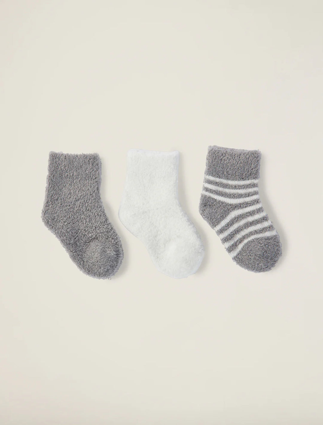 CozyChic Infant Socks 3-Pack in Grey