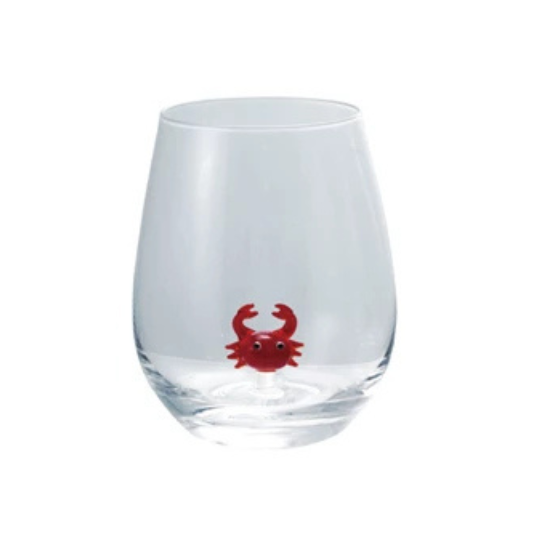 Wine Glass with Sea Figure