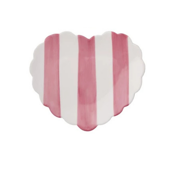 Striped Heart Dish