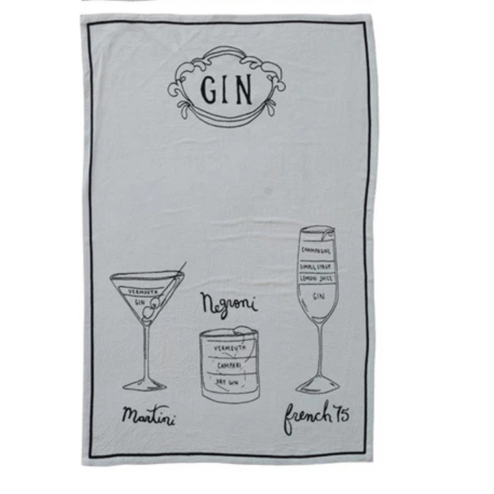 Cocktail Recipe Towel