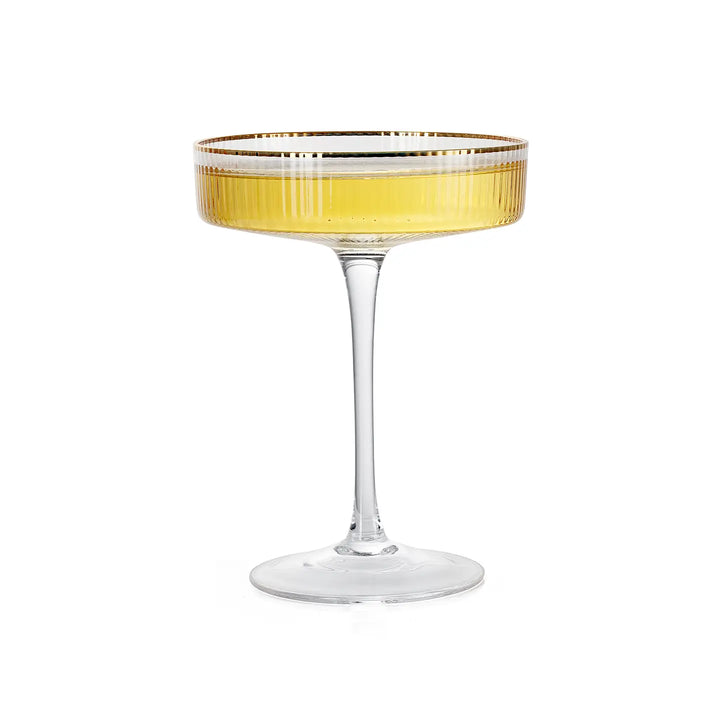 Set of 4 Art Deco Coupe Glasses