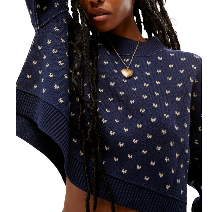 Pattern Easy Street Crop in Navy - Madison's Niche 