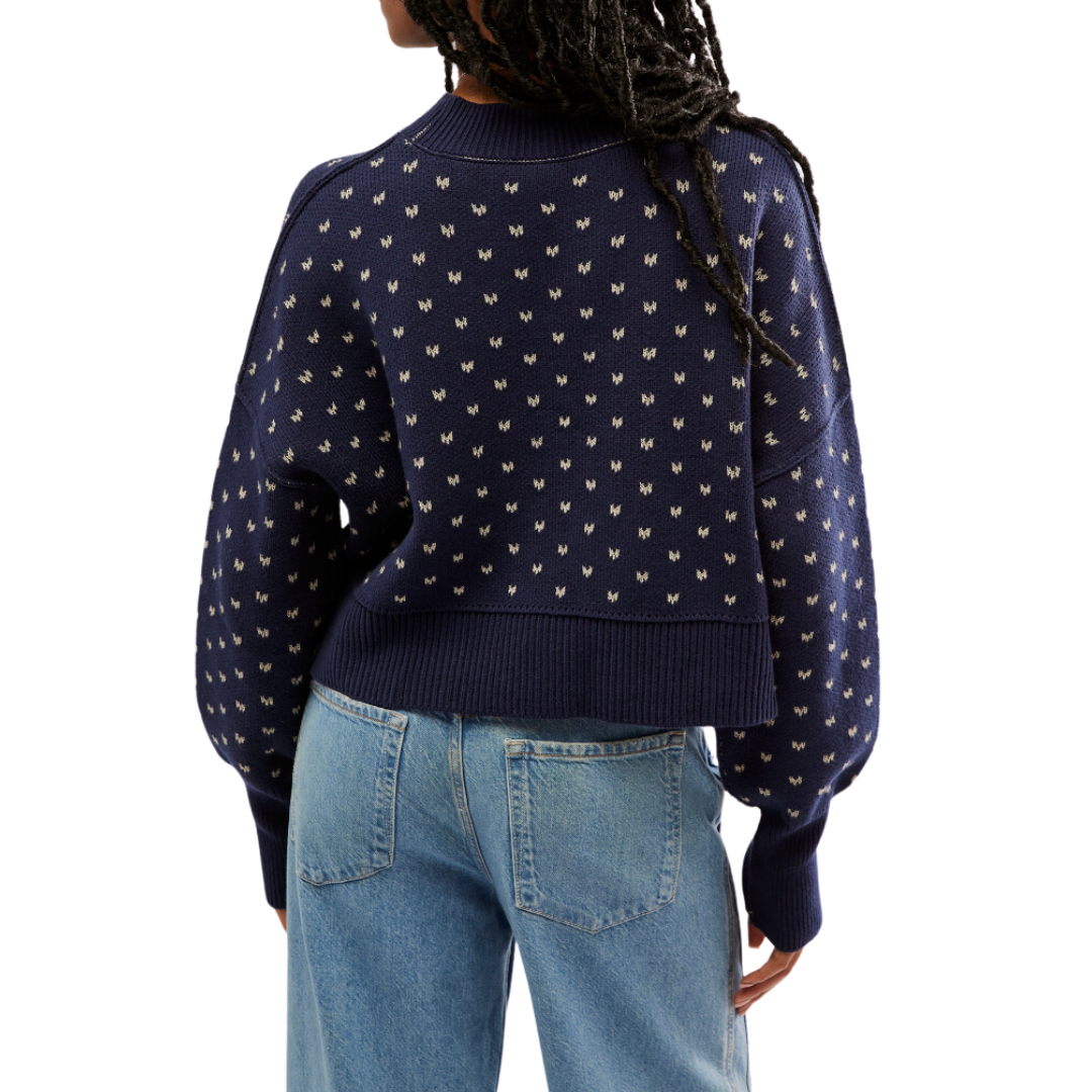 Pattern Easy Street Crop in Navy - Madison's Niche 