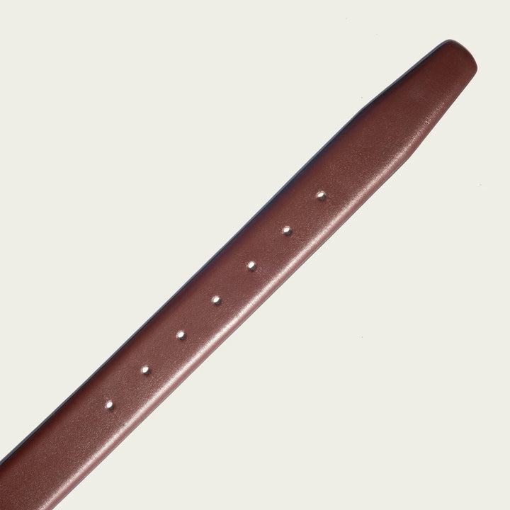 Glazed Calf Skin Belt in Cognac