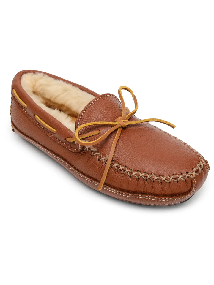 Tan Sheepskin Hardsole Moccasin