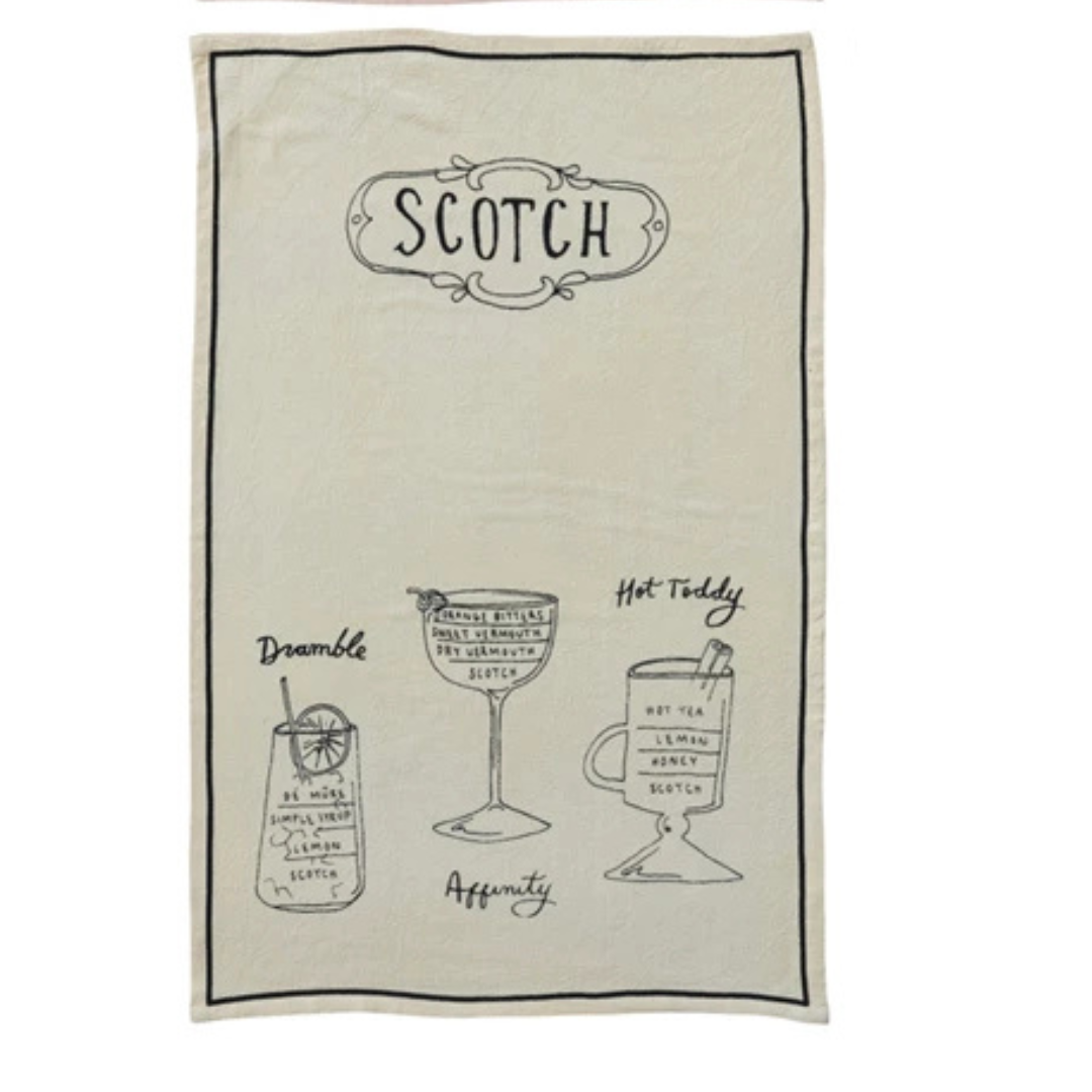 Cocktail Recipe Towel