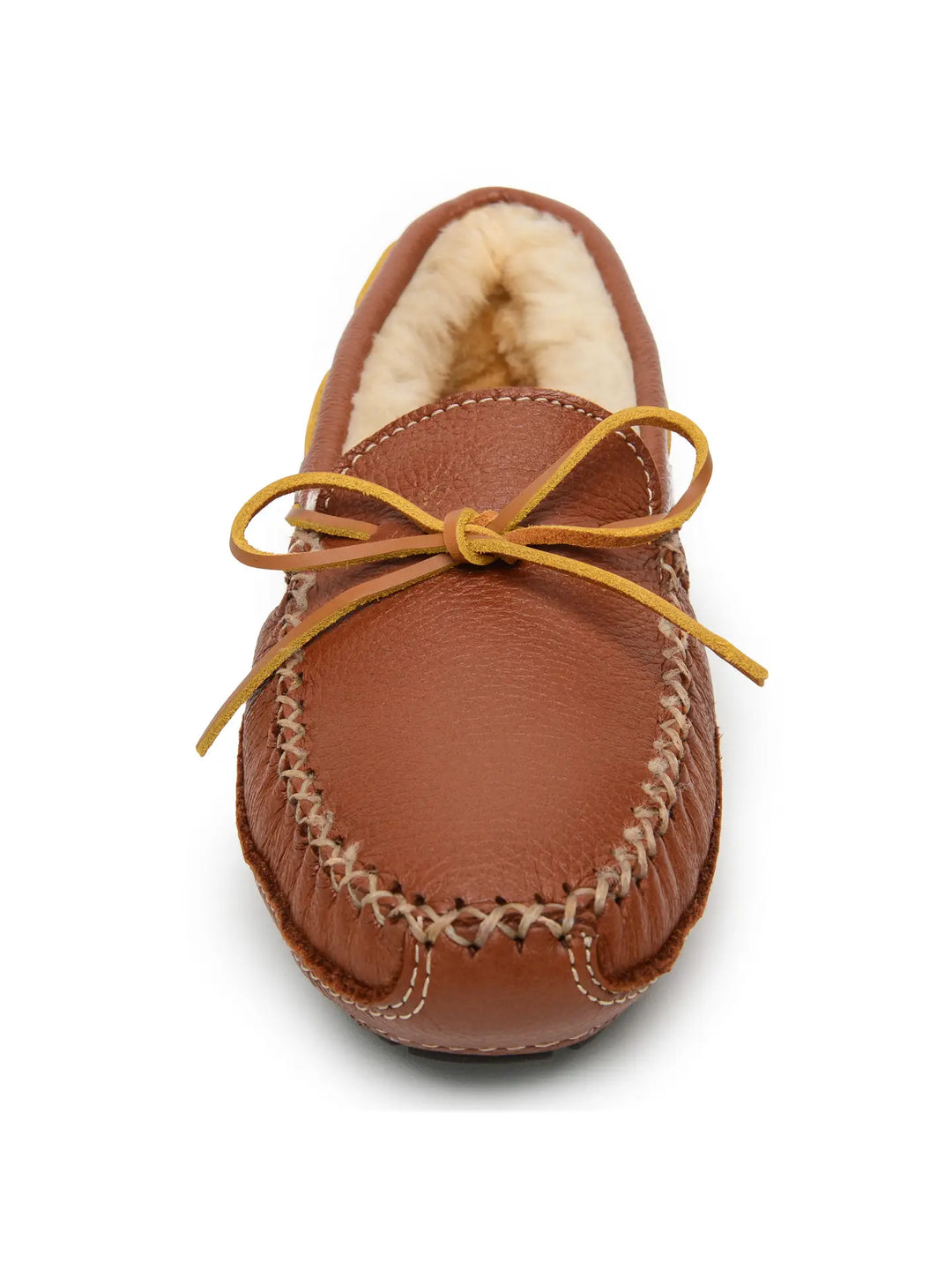 Tan Sheepskin Hardsole Moccasin