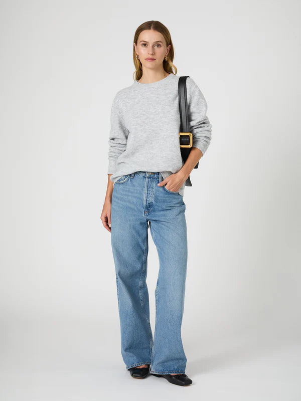 Kesia Crewneck Jumper in Light Grey