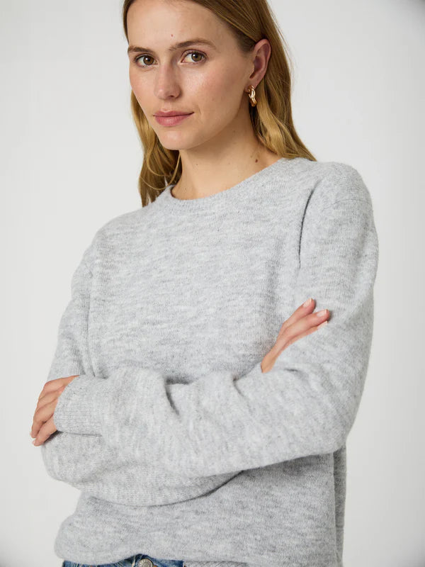 Kesia Crewneck Jumper in Light Grey