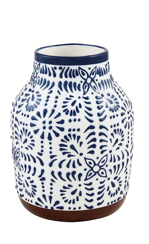 Blue Floral Vase