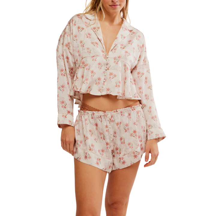 Beauty Sleep Pajama Set in Ivory Combo