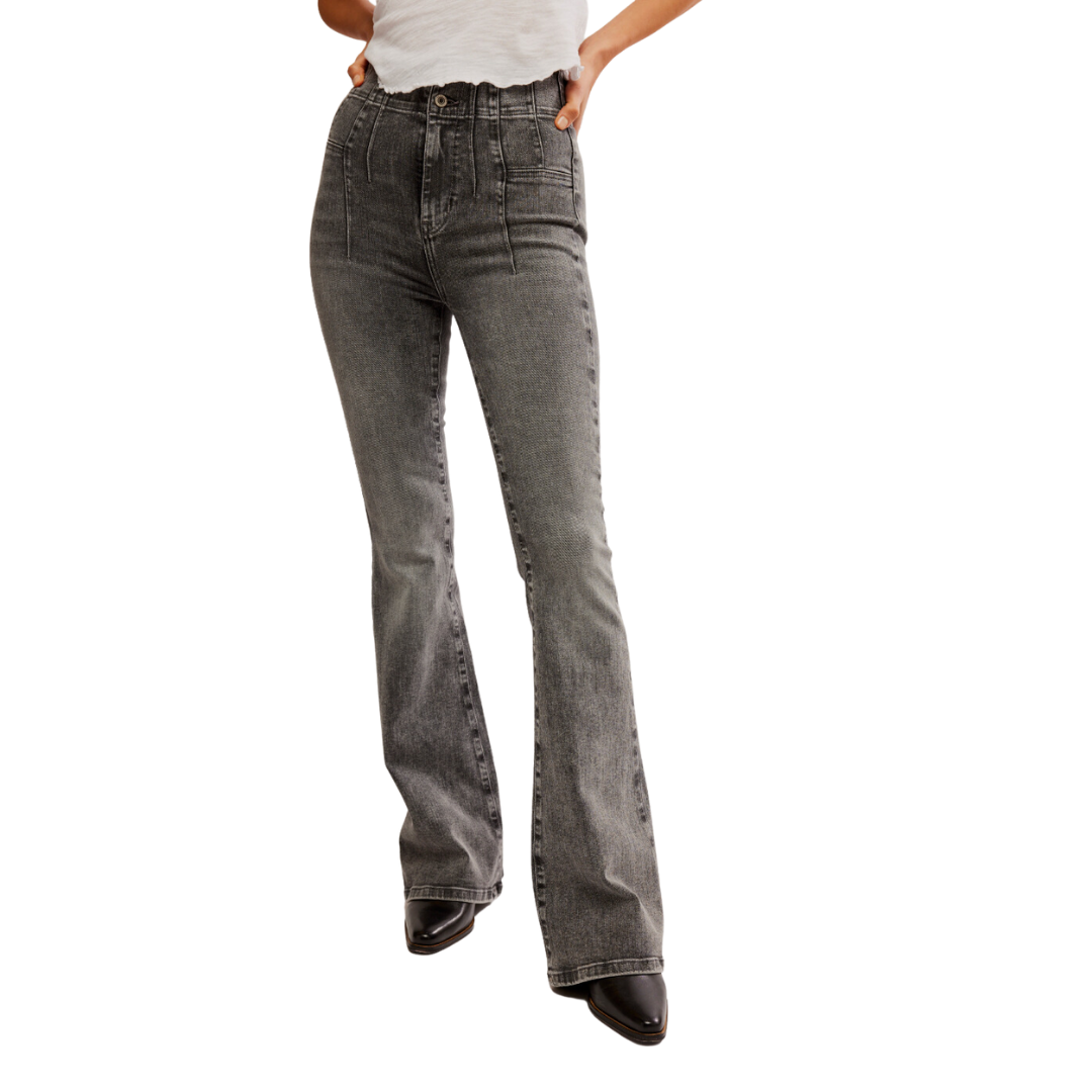 Jayde Flare Jeans in Ridge Grey