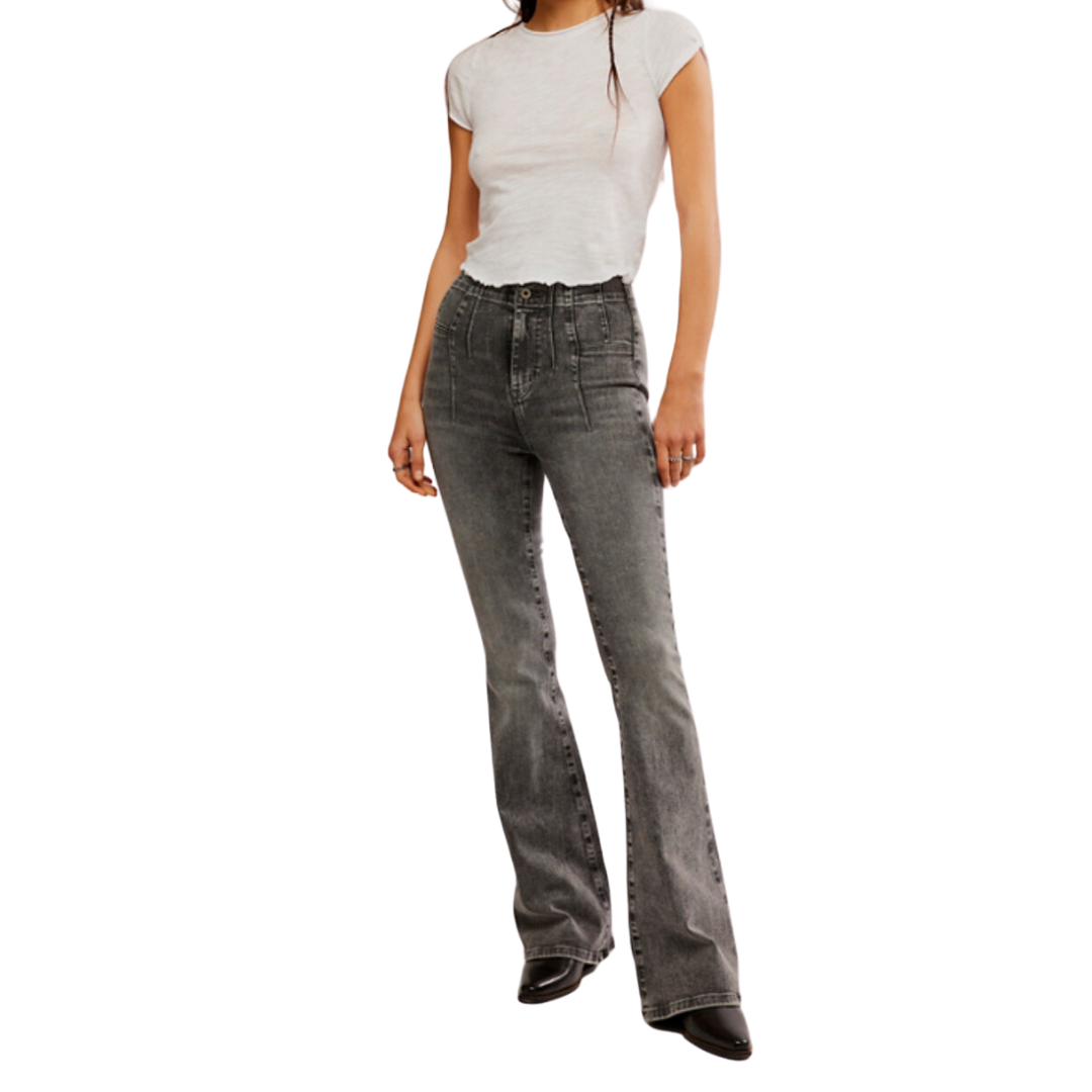 Jayde Flare Jeans in Ridge Grey