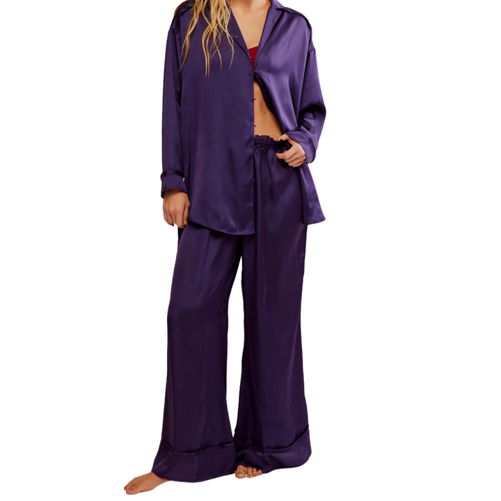 Dreamy Days Pajama Set in Grape