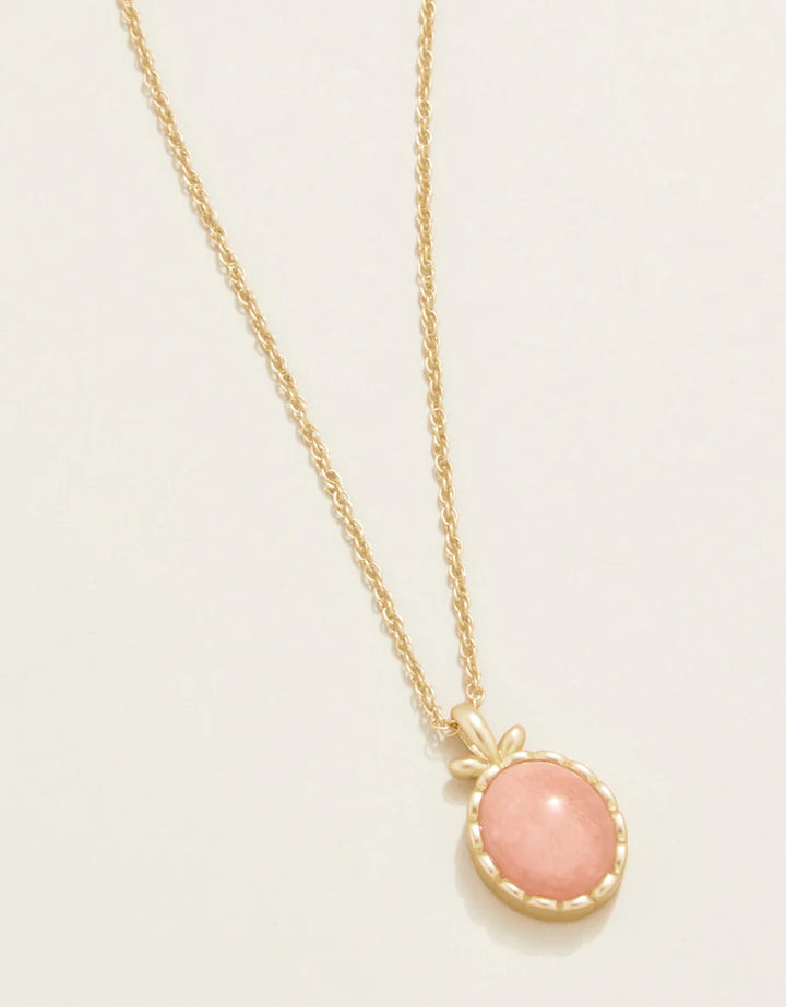 Pink Nara Oval Necklace