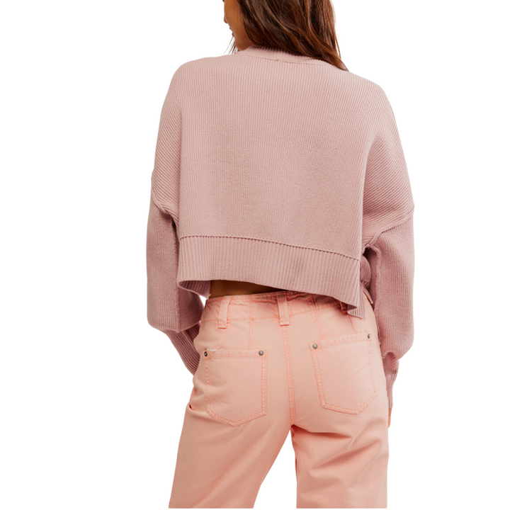 Easy Street Crop Pullover in Lost Petal