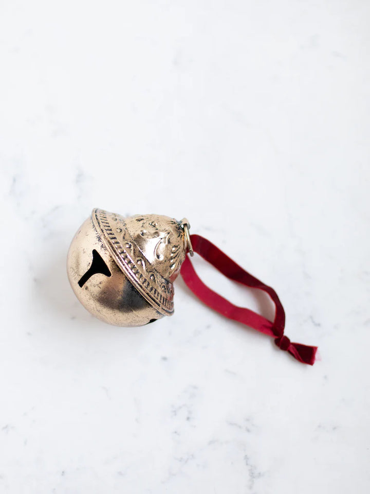 Sleigh Bell with Velvet Ribbon