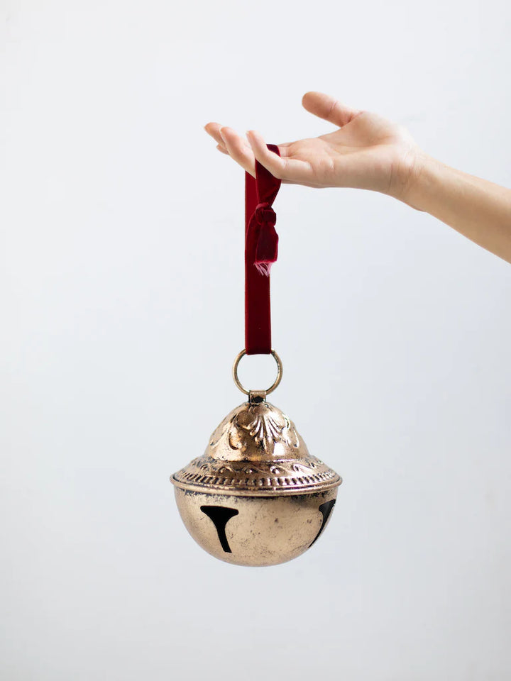 Sleigh Bell with Velvet Ribbon