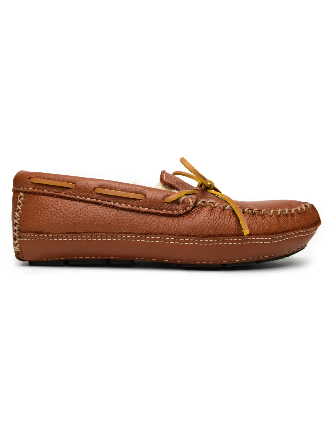 Tan Sheepskin Hardsole Moccasin