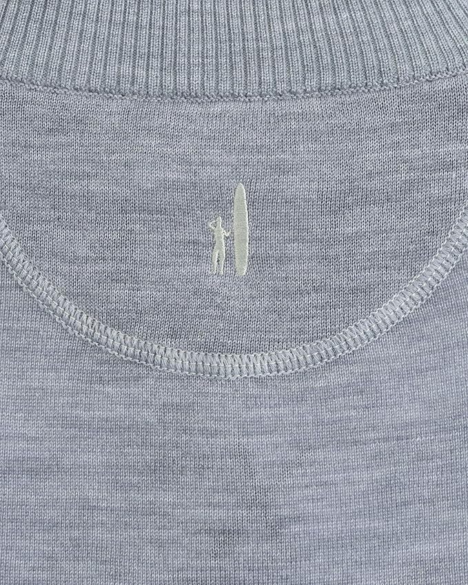 Big & Tall Baron 1/4 Zip Pullover Sweater in Light Grey